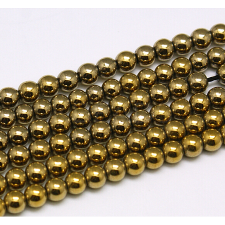 Non-magnetic Synthetic Hematite Beads Strands G-K015-2mm-01-1