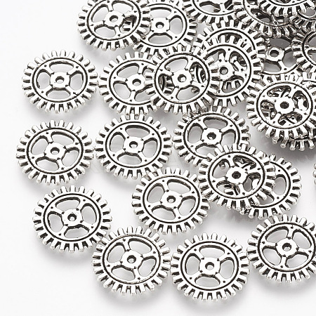 Tibetan Style Alloy Steampunk Charms TIBEP-R348-70AS-NR-1