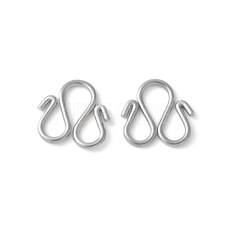 304 Stainless Steel S-Hook Clasps STAS-Z124-04B-P-1