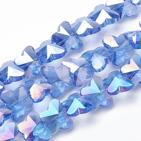 Electroplate Glass Beads X-EGLA-Q091-14mm-B10-1