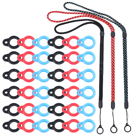 3Pcs 3 Colors Polyester Neck Strap DIY-GF0008-37B-1