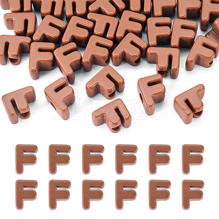 Opaque Acrylic European Beads OACR-TAC0019-006F-1