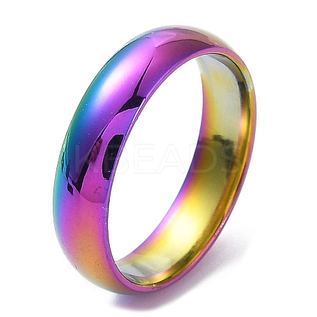 Ion Plating(IP) 304 Stainless Steel Flat Plain Band Rings STAS-I160-B-15mm-M-1