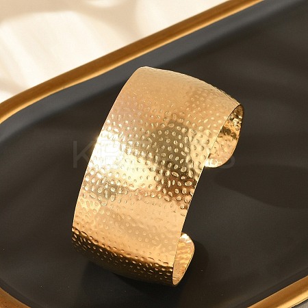 304 Stainless Steel Cuff Bangles for Women BJEW-B120-04G-02-1