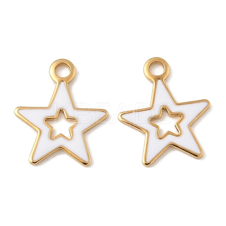 304 Stainless Steel Enamel Charms STAS-U057-13G-01-1