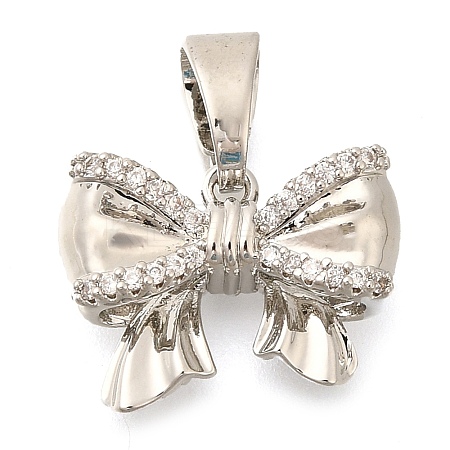 Brass Micro Pave Cubic Zirconia Charms KK-S049-17P-1