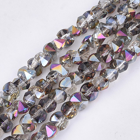 Electroplate Glass Beads Strands EGLA-S179-02B-D03-1