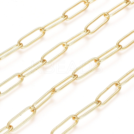 3.28 Feet Soldered Brass Paperclip Chains X-CHC-D025-03G-1