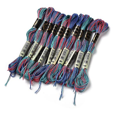 10 Skeins 6-Ply Polyester Embroidery Floss OCOR-K006-A61-1