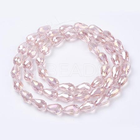 Electroplate Glass Beads Strands EGLA-D015-15x10mm-23-1
