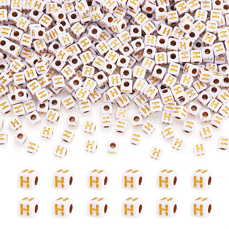 Opaque Acrylic Beads MACR-TAG0001-07H-1