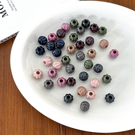 Opaque Acrylic Beads X-OACR-N137-16-1