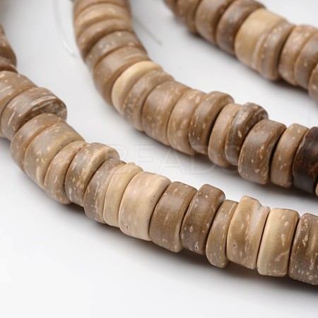 Dyed Natural Coconut Disc Bead Strands LS-COCB-O003-07H-1