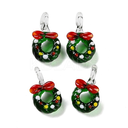 Christmas Series Handmade Lampwork Pendants LAMP-S198-01A-1