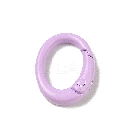 Spray Painted Alloy Spring Gate Rings AJEW-C035-01B-1