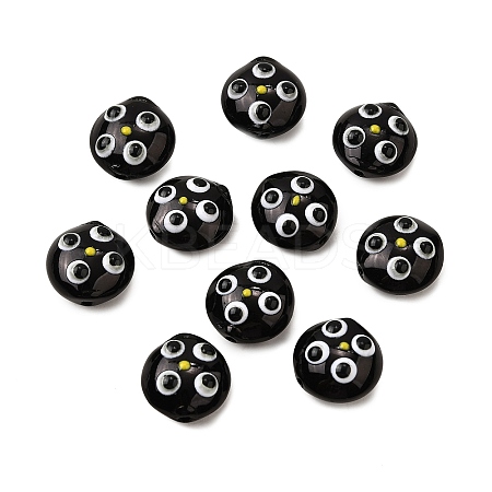 Transparent Glass Enamel Beads LAMP-S079-01A-1