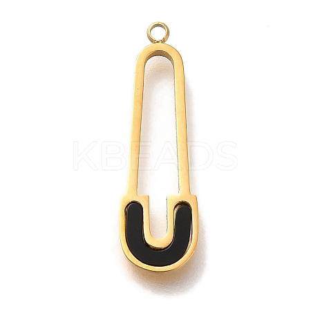 Ion Plating(IP) 304 Stainless Steel Enamel Pendants STAS-P371-073G-1
