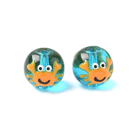 Ocean Theme Handmade Glass Enamel Beads LAMP-D304-02I-1
