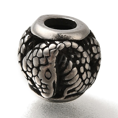 304 Stainless Steel European Beads STAS-D191-08A-AS-1