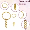 Iron Split Key Rings & Open Jump Rings & Screw Eye Pin Peg Bails Kits DIY-YW0009-10-4