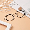 2Pcs 2 Style Natural Pearl Braided Bead Bracelets Set with Nylon Cord for Women BJEW-JB09141-02-2