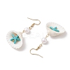304 Stainless Steel Shell Shape Dangle Earrings EJEW-JE06269-5