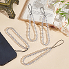Glass Rondelle Beaded Mobile Straps HJEW-GO00058-5