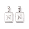 304 Stainless Steel Pave Shell Pendants STAS-G327-01P-N-1