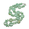 Natural Green Aventurine Beaded Necklaces NJEW-S393-18-1
