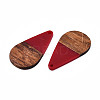 Opaque Resin & Walnut Wood Pendants RESI-N025-030-B04-3