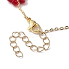 Glass Flower Links Bracelets & Necklaces Sets SJEW-JS01296-6