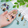 12Pcs Natural Gemstone Keychain KEYC-FH00022-3
