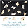 Unicraftale 24Pcs 2 Colors 304 Stainless Steel Box Clasps STAS-UN0056-34-5