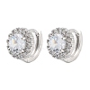 Rack Plating Flat Round Brass Hoop Earrings EJEW-N055-35P-RS-1