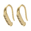 Rack Plating Brass Micro Pave Clear Cubic Zirconia Earring Hooks KK-A231-07G-1
