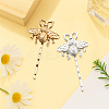 8Pcs 2 Colors Iron & Alloy Hair Bobby Pins PHAR-HY0001-10-4