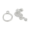 Brass Micro Pave Clear Cubic Zirconia Toggle Clasps KK-K391-06P-3
