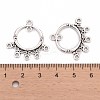 Antique Silver Tibetan Style Ring Chandelier Component Links for Dangle Earring Making X-EA9736Y-NF-4