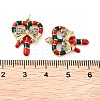 Christmas Theme Rack Plating Brass Pendants KK-M280-11F-G-3