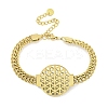 Hollow Lantern 304 Stainless Steel Link Twisted Chain Bracelets for Women BJEW-Q339-02G-1