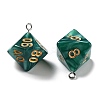 7 Styles Opaque Resin Polyhedral Dice Pendants Set RESI-A029-01P-2