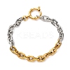 304 Stainless Steel Cable Chain Bracelets BJEW-K284-02B-GP-2