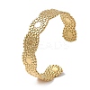 Ion Plating(IP) 304 Stainless Steel Cuff Bangles for Women BJEW-Z078-18G-1