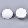 Spray Painted White Wood Cabochons WOOD-TAC0001-23A-3