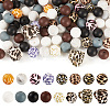 80Pcs Food Grade Eco-Friendly Silicone Focal Beads SIL-TA0002-66-1