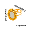 304 Stainless Steel with Natural Shell Cuff Open Rings for Women WI5991-3-2