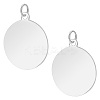   2Pcs 925 Sterling Silver Stamping Blank Tag Pendants STER-PH0001-15-1