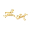 Rack Plating Eco-Friendly Brass Letter Pendants KK-K265-02G-Y-2