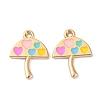 Umbrella with Heart Alloy Enamel Pendants LS-ENAM-B044-02G-2