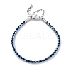 Polyester Cord Braided Bracelet Makings MAK-Z003-01P-03-1